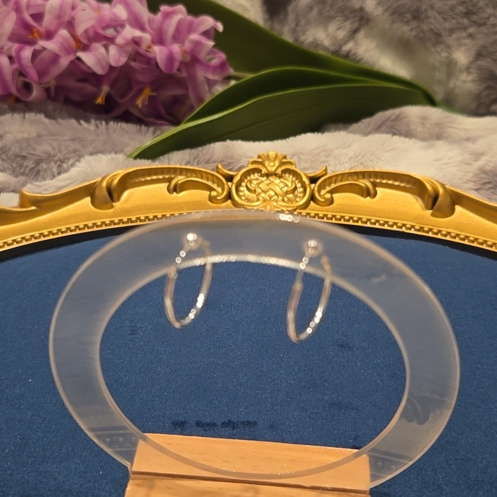 Sterling Silver Hoop Earrings - Picture 4 of 6